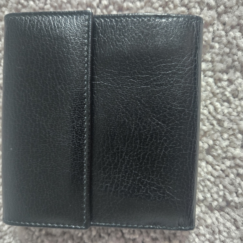 Ferragamo Black Wallet with Gold Accent - Picture 11 of 14